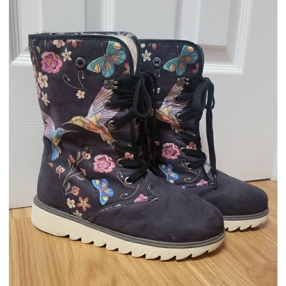 Bohemian Hummingbird Pola Leather Boots 8